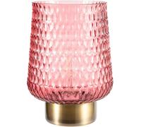 Subzonal-48134 Sweet Lampe Mobile Poser Minuterie 6h Pile Luminaire Câble Verre Métal, 0.8 W, Rose Glamour