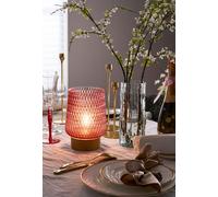 Subzonal-48307 Led Mobile Luminaire Glamour Minuterie Pile Rose Dépoli Lampe À Poser, Verre, 0.8 W