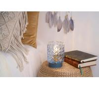 Subzonal-48313 Led Mobile Chic Glamour Minuterie Pile Ice Blue Lampe À Poser, Verre, 0.4 W, Bleu Glace