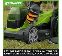 SUBZONAL-48V (2x24V) Tondeuse à Gazon Sans Fil pour Pelouses Jusqu'à 420m², Largeur de Coupe 36 cm, Sac de 40L, INCLUS Deux Batteries de 24V 4Ah et Chargeur Double, Garantie 3 Ans, G24X2LM36K4X
