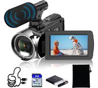 SUBZONAL-4K Caméra Vidéo Ultra HD 1080P pour Youtube, Zoom Numérique 18X, Écran IPS 3 Pouces Rotatif à 270°, Microphone Intégré