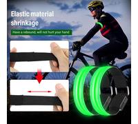 Subzonal-4pcs Brassard Lumineux Led Rechargeable Usb, Brassard Reflechissant Led Running, Bande Clignotant Ajustable Bracelet Lumineux Led De Sécurité Pour Bras/Poignet/Cheville/Jambe Course, Cyclism