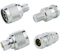 SUBZONAL-4PCS N à F Adapter Kit Type N mâle/Femelle à f mâle/Femelle RF Coaxial connecteur Type N à F pour antenne/analyseur/routeur/système d'amplification