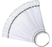 Subzonal-50 Pièces Presentoir Ongles Nuancier Transparente Plaque De Nail Art Couleur Ongles Plaques Pour La Manucure