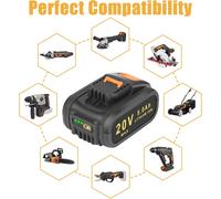 SUBZONAL-5000mAh Batterie de Remplacement pour Worx 20V WA3553 WA3551 WA3556 WA3551.1 WA3644 WA3572 WX390 WX176 WX178
