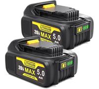 SUBZONAL-5Ah Batterie pour Dewalt Batterie 18V: 2-pièces Li-ION Batterie Kompatibel XR DCB200 DCB180 DCB181 DCB182 DCB184 DCB201
