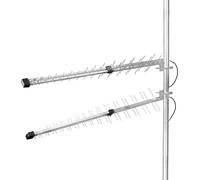 SUBZONAL-5G / 4G / 3G Antenne 5G Extérieur 698-3800 MHz Gain: 15 DB 0.30 m Argent