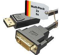 SUBZONAL-5x Câble adaptateur DisplayPort-DVI ¿ 2m (DVI Dual Link/24+1, DisplayPort Dual-Mode/DP++, 1080p/Full HD à 60Hz, câble vidéo numérique actif, pour relier un PC et un écran, noir)