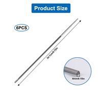 SUBZONAL-6 Pièces Lime Chaine Tronconneuse 4mm, Grande Rigidité Lime Ronde 4mm pour Chaîne de Tronçonneuse, Haut Carbone Acier Coupe Râpe Affûter, Lime Tronconneuse 3/8 pour Affûtage Manuel des Chaîn