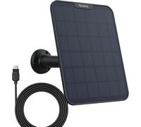 SUBZONAL-6W Panneau Solaire Noir + Câble de 4m Camera Surveillance Exterieure sans Fil sur Batterie, Argus 2E, Argus 3 Pro, Argus Eco, Argus PT, Go Plus, Go PT Plus, Duo 2, Duo 2 LTE