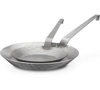 Subzonal-860222 Gastro Lot De 2 Poêles En Fer Forgé Argenté