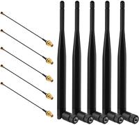 SUBZONAL-868MHz Lora Antenne 5 dBi/50 ¿/VSWR < 1,5/195 mm SMA Mâle + Câble IPEX vers SMA Femelle pour Meshtastic Lora, ESP32 OLEDLoRa Board/LoRa32 V3/HTCC-AB02S/LoRa32u4 II (5 pièces)