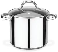 Subzonal-990189 Montréal Marmite À Légumes Avec Couvercle En Verre 20 Cm/Env. 5,0 L, Acier Inoxydable, Argent, 34 X 21,5 X 17,5 Cm, 1 Unité