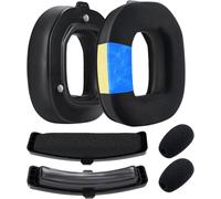 SUBZONAL-A50 Gen 4 Mod Kit ¿ Coussinets, Bandeau de Rechange et Mousse de Microphone pour Logitech G Astro A50 Gen 4 Casque Gel Réfrigérant Coussinet, Bandeau PU Protéiné et de Velours - Noir