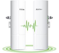 SUBZONAL-Adalov CPE380 Pont WiFi Exterieur 5,8 GHz, Pont sans Fil Extérieur Point-à-Point 3KM, Antenne 14dBi avec Deux Ports Ethernet 100 Mbps, 24V PoE, Étend la Couverture Internet Jusqu'au Prochain