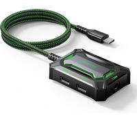 SUBZONAL-Adaptateur 5 en 1 USB C vers casque et chargeur de 3,5 mm, câble audio Type-C vers AUX, prend en charge la charge rapide PD, compatible avec les téléphones, les tablettes. Prend en charge la