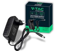 SUBZONAL-Adaptateur Alimentation 12V 30W 2,5A pour Caméras, Bandes LED, Modems - Transformateur Chargeur 12V - Prise 2 Pin EU pour Equipements Electroniques - AC 100-240V 50/60Hz USB - Noir
