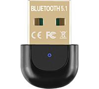 SUBZONAL-Adaptateur Bluetooth USB 5.1, POMME Adaptateur Bluetooth Voiture Compatible avec Windows 7/8 / 8.1 / 10, Mini Dongle Bluetooth pour PC, TV, Maison, Casques, Voiture Plug and Play Noir, one s