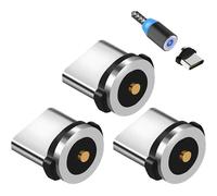 SUBZONAL-Adaptateur De Câble De Charge Magnétique À 2 Broches, Connecteur Magnétique Micro USB Type C, Bouchons Anti-poussière pour Téléphone Portable