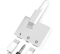 SUBZONAL-Adaptateur de casque Lightning vers prise audio auxiliaire 3,5 mm et rallonge de chargeur Dongle pour écouteurs et casque pour iPhone 11 12 Mini Pro Max XS 7 8 Plus pour iPad Air Câble conve