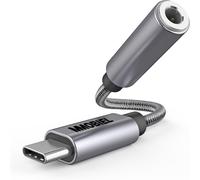 SUBZONAL-Adaptateur de Prise Casque USB-C - 3, 5mm TRRS ¿ 32Bit/384Khz ¿ USB-C vers AUX Câble Adaptateur Compatible avec Samsung Galaxy S25 S24 S23, iPad, MacBook, iPhone 17 16 15, Plus ¿ Aluminium