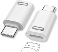 SUBZONAL-Adaptateur Lightning vers USB C 2 Pièces pour iPhone 17 Air 16 15 Pro Max Plus, iPad Pro/Air - Pas pour Audio/Clé USB/Écouteurs, Adaptateur USB-C vers Lightning, Blanc PD