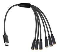 SUBZONAL-Adaptateur multiports type C vers femelle 3,5 mm vers adaptateur de 3,5 mm pour connecter des écouteurs à des téléphones, tablettes, câble de partage USB