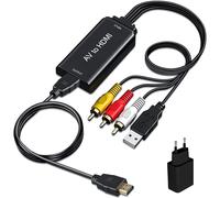 SUBZONAL-Adaptateur RCA vers HDMI, Convertisseur AV CVBS vers HDMI HD 1080P avec Câble HDMI pour PC Xbox PS4 TV STB Blu Ray Caméra DVD