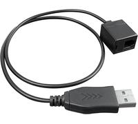 SUBZONAL-Adaptateur RJ9 vers casque USB, câble USB mâle vers RJ9 femelle compatible avec casques Plantronics Jabra Sennheiser filaires U10P RJ9 ou sans fil DECT pour ordinateur portable PC Mac tablet