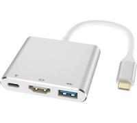 SUBZONAL-Adaptateur USB C avec Sortie HDMI 4K Port USB 3.0 et Port de Charge de Type C 100 W, Adaptateur multiport AV numérique pour MacBook Pro/Air, iPad Pro
