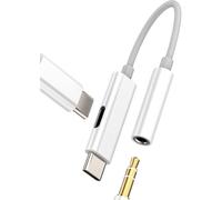 SUBZONAL-Adaptateur USB C pour casque iPhone 16 15 Pro Max AUX (2 en 1) DAC 3,5 mm Câble audio chargeur compatible avec Samsung Galaxy Câble répartiteur pour téléphone filaire Apple Android femelle p