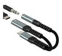 SUBZONAL-Adaptateur USB C vers auxiliaire (2 en 1) - Prise casque audio pour iPhone 17 16 15 Pro Max - Câble de charge de 3,5 mm compatible avec Samsung S25 S24 S23 - Câble répartiteur pour Apple tél