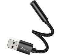 SUBZONAL-Adaptateur USB vers Jack Audio 3.5mm Câble Convertisseur pour Casque PC Voiture Microphone Casque Externe Port DAC TRS Stéréo Dongle Interface Haut-Parleur Ordinateur Plug Digital Portable S