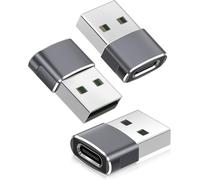 SUBZONAL-Adaptateur USB vers USB C pour iPhone 17 Pro Max 3 Pack,Type C Femelle USBA Mâle Convertisseur Chargeur pour Apple 16 15 14 13 11,iWatch 8 9 S11 SE,AirPods Pro 3 2,iPad 10 Air 4 5 Mini 6 7