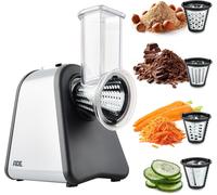 Subzonal-Ade Râpe De Cuisine Électrique Max. 500 W Découpe Legumes Facilment, Fromage, Carottes, Chocolat Coupe Légumes 4 Accessoires Boîtier En Acier Inoxydable