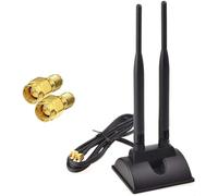 SUBZONAL-Antenne WiFi 2.4G / 5.8G Dual Frequency Magnetic 6dBi RP-SMA Adapter 2m Verlängerungskabel für WLAN PCI WiFi Karten Wirelesse Router Bluetooth
