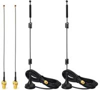 SUBZONAL-Antenne WiFi Omnidirectionnelle 9dBi MIMO RP-SMA Bi-Bande 2.4GHz 5.8GHz, Câble 15cm de Prise Micro Coaxiale 0.3mm pour Amplificateur Routeur Caméra WiFi PCIE Carte Réseau sans Fil,2 Paquets