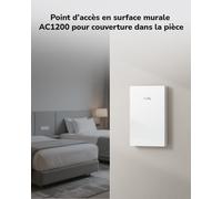 SUBZONAL-AP1300 Point d'accès mural sans fil Gigabit WiFi 6 AX3000, prend en charge le contrôleur AC, MU-MIMO, alimentation PoE, contrôle par application Cudy ou configuration Web