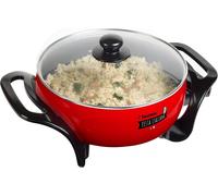 Subzonal-App800 Poêle À Frire, Multifonction Xl, Avec Couvercle En Verre, Design Italien, Antiadhésive, 1500 W, Rouge Et Noir