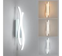SUBZONAL-Applique Murale Intérieure, 14W 1575LM Moderne Lampe Murale LED, Luminaire Murale à Gradation avec Fonction Mémoire pour Chambre, Salon, Hôtel, Allée, Escalier, 41CM,3000K/4500K/6500K