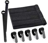 SUBZONAL-Armiz Lot de 100 sangles de câble réutilisables, noires, réglables et libérables pour la gestion des câbles d'ordinateur, l'organisation des cordons, la télévision, le bureau