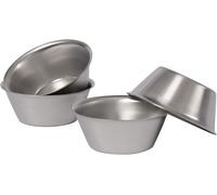 Subzonal-Art32207/4 Lot De 4 Moules Individuels À Pasteis De Nata Inox 7 Cm