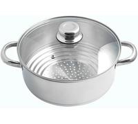 Subzonal-Art32956, Passoire Cuit Vapeur Multi-Diamètre Inox Avec Couvercle En Verre, Ø16cm À Ø24 Cm