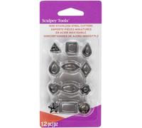 SUBZONAL-Artemio Set de 12 Mini Emporte Pièces, Métal, Argent, 7,5 x 2 x 15,1 cm POAMMC