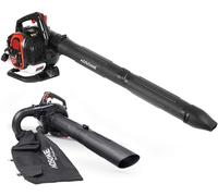 SUBZONAL-ASBV3405 Souffleur Aspirateur Broyeur Thermique de Feuilles à Jardin, 3 en 1, Moteur à Essence à 2 Temps, Facile à Démarrer, 25,4CC, Sac Collecteur 60L