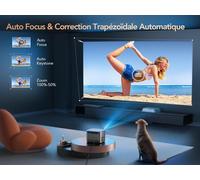 SUBZONAL-Auto Focus/Keystone Vidéoprojecteur 4K 35000 Lumens Android TV WiFi 6 Bluetooth, Projecteur 4K 1080P FHD, RétroProjecteur Scellé Anti-Poussière Home Cinéma/Extérieur pour Phone/TV Stick/PS5