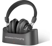 SUBZONAL-Avantree Audition 3 - Casque Bluetooth 5.3 Over-Ear avec Base Rechargeable, Compatible avec Samsung Smart TV, Mode Voix Claire, Volumes Amplifiés et Support aptX-Adaptive & HD, léger et Conf