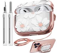 SUBZONAL-avec verrou de sécurité pour Airpods Pro 2e/1ère génération, étui mignon pour AirPod Pro 2, étui pour iPod Pro pour femmes et filles avec kit de nettoyage pour coques AirPod Pro (USB-C