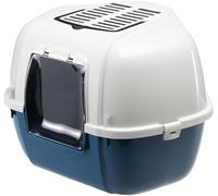 Subzonal-Bac Litiere Pour Chat, Maison De Toilette Pour Chat, Bac À Litière D'angle, 2 Filtres À Charbon Actif Anti-Odeur Inclus, Porte Battante Obscurcie, 57,5 X 51,5 Xh 42 Cm, Mika
