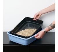 Subzonal-Bac Litière Pour Chats Ariel 10, Bac À Litière Hygiénique Pour Chat Avec Tamis Qui Élimine La Saleté Pour Un Nettoyage Facile, 46,5 X 35,5 Xh 11,5 Cm., Couleurs Assorties